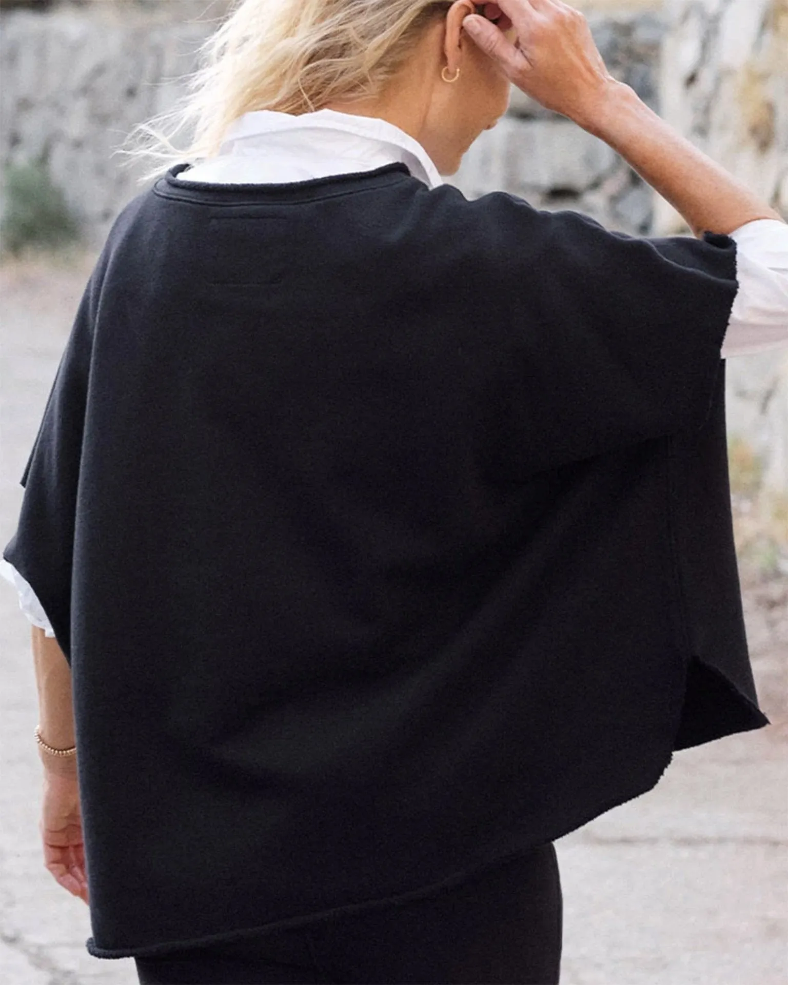 Olive Capelet in Black