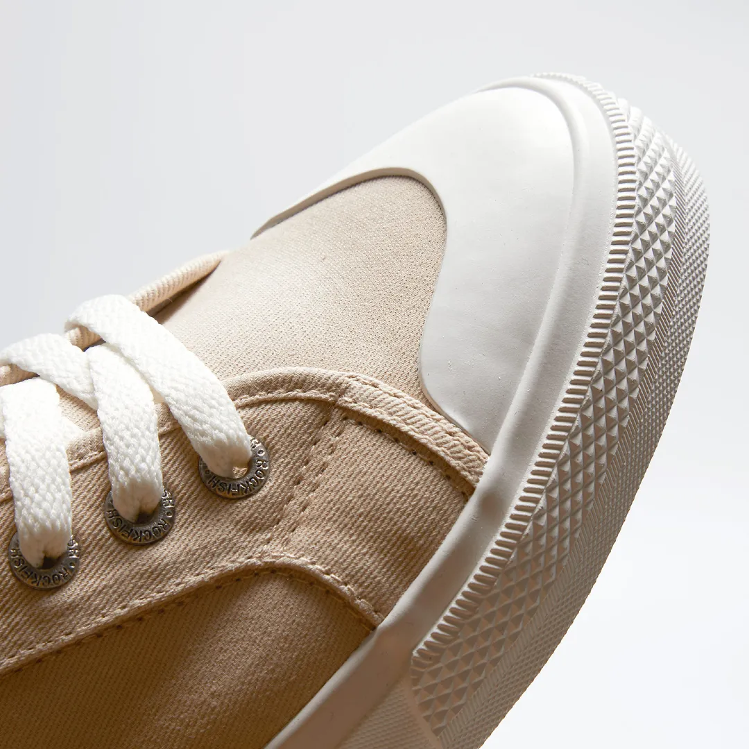 Original Beige 745 Ladies low top, lazy-lace canvas sneakers for women
