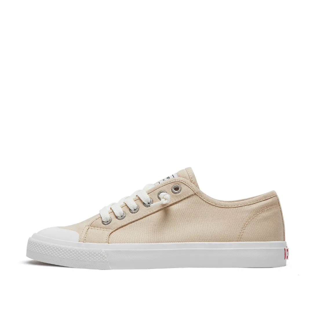 Original Beige 745 Ladies low top, lazy-lace canvas sneakers for women
