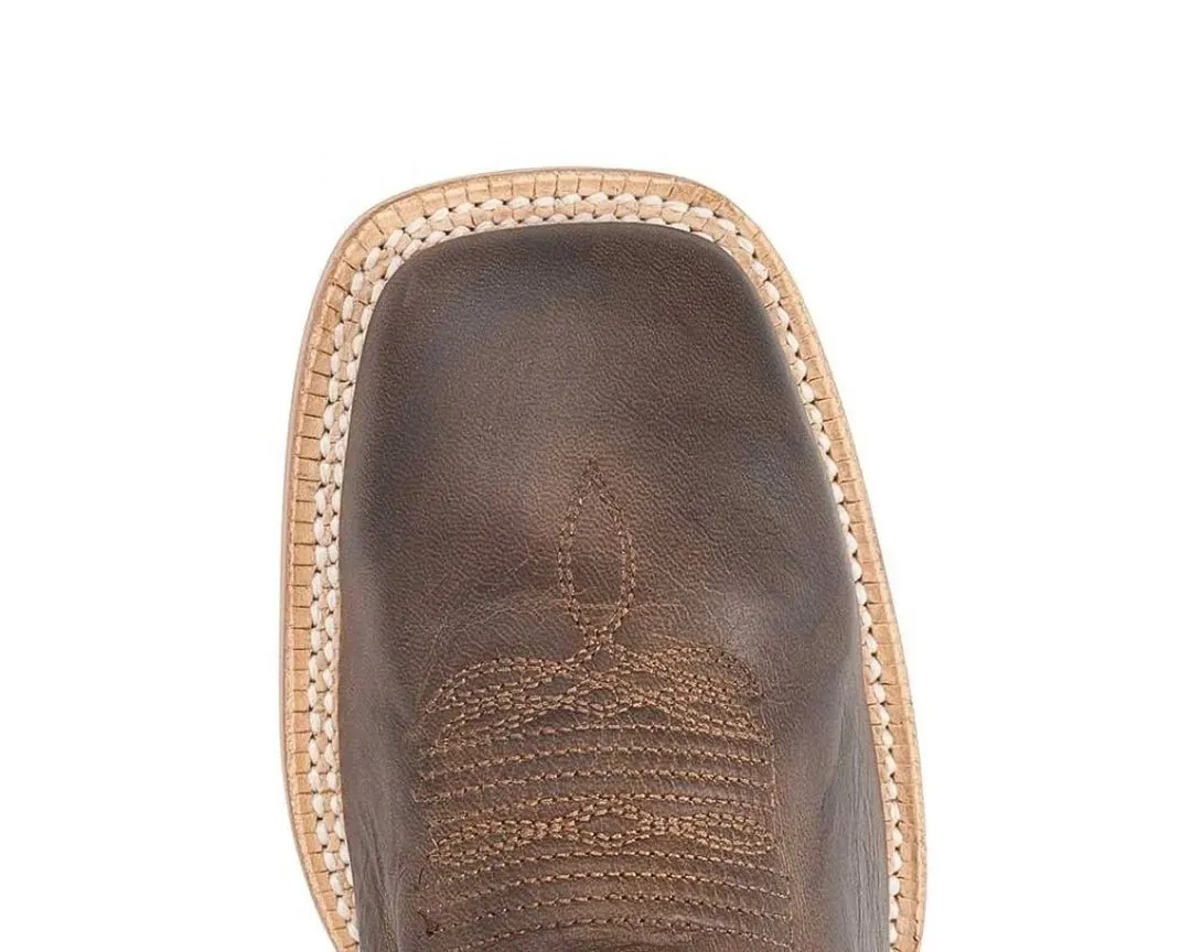 R. Watson 11" Men's Ivory & Mad Brown Wide Square Toe Western Boot