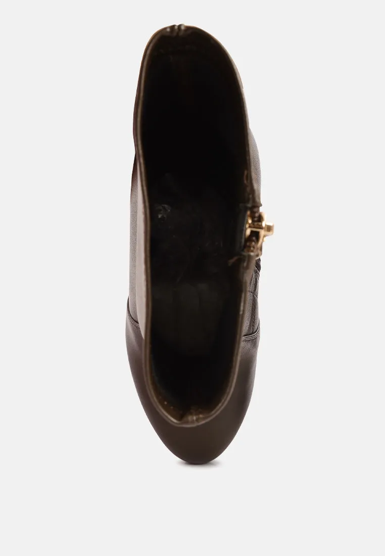 rossetti stretch pu high heel ankle boots