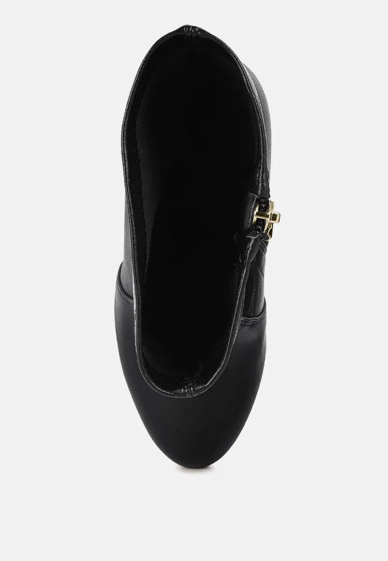 rossetti stretch pu high heel ankle boots