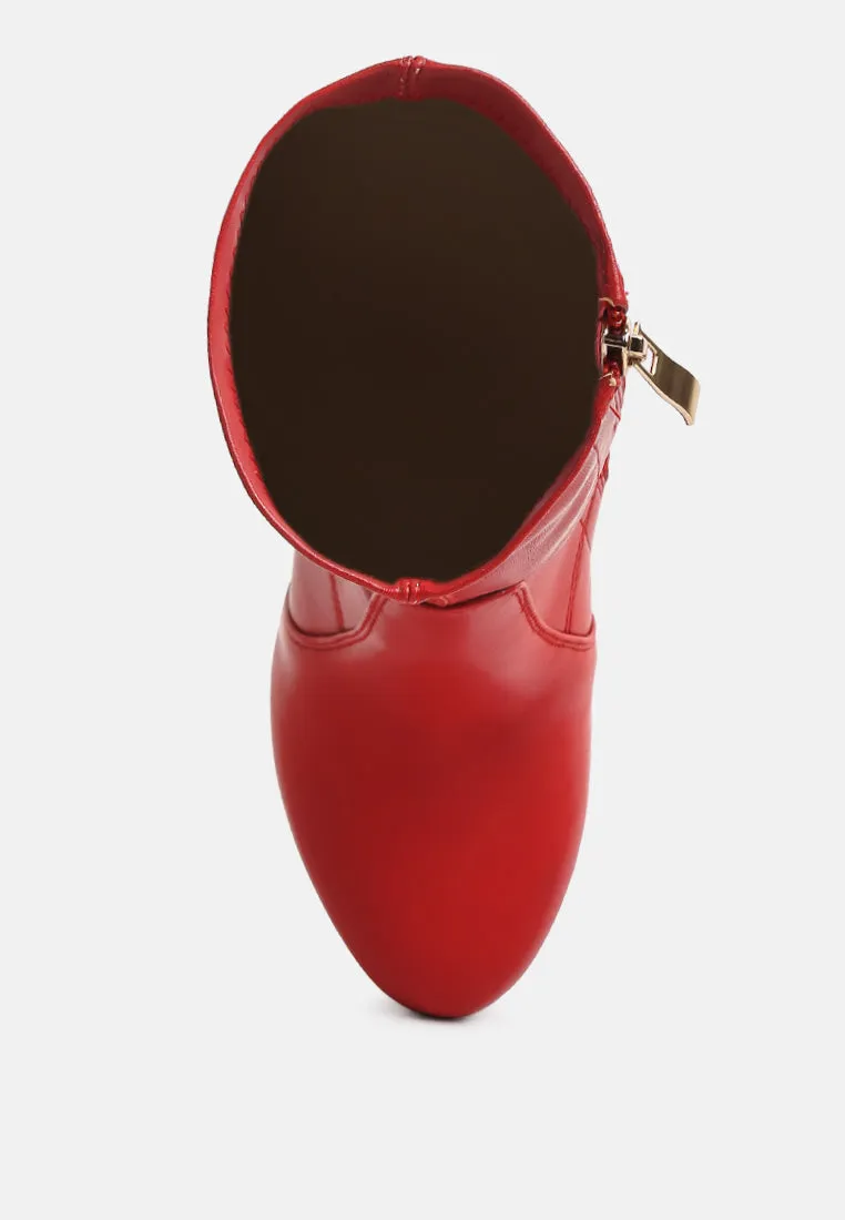 rossetti stretch pu high heel ankle boots