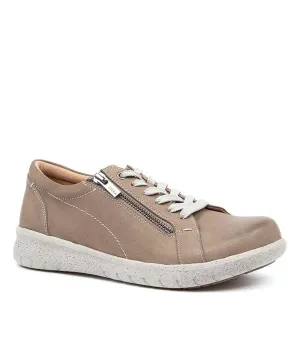 Solar Zipper Oxford in Taupe Nubuck