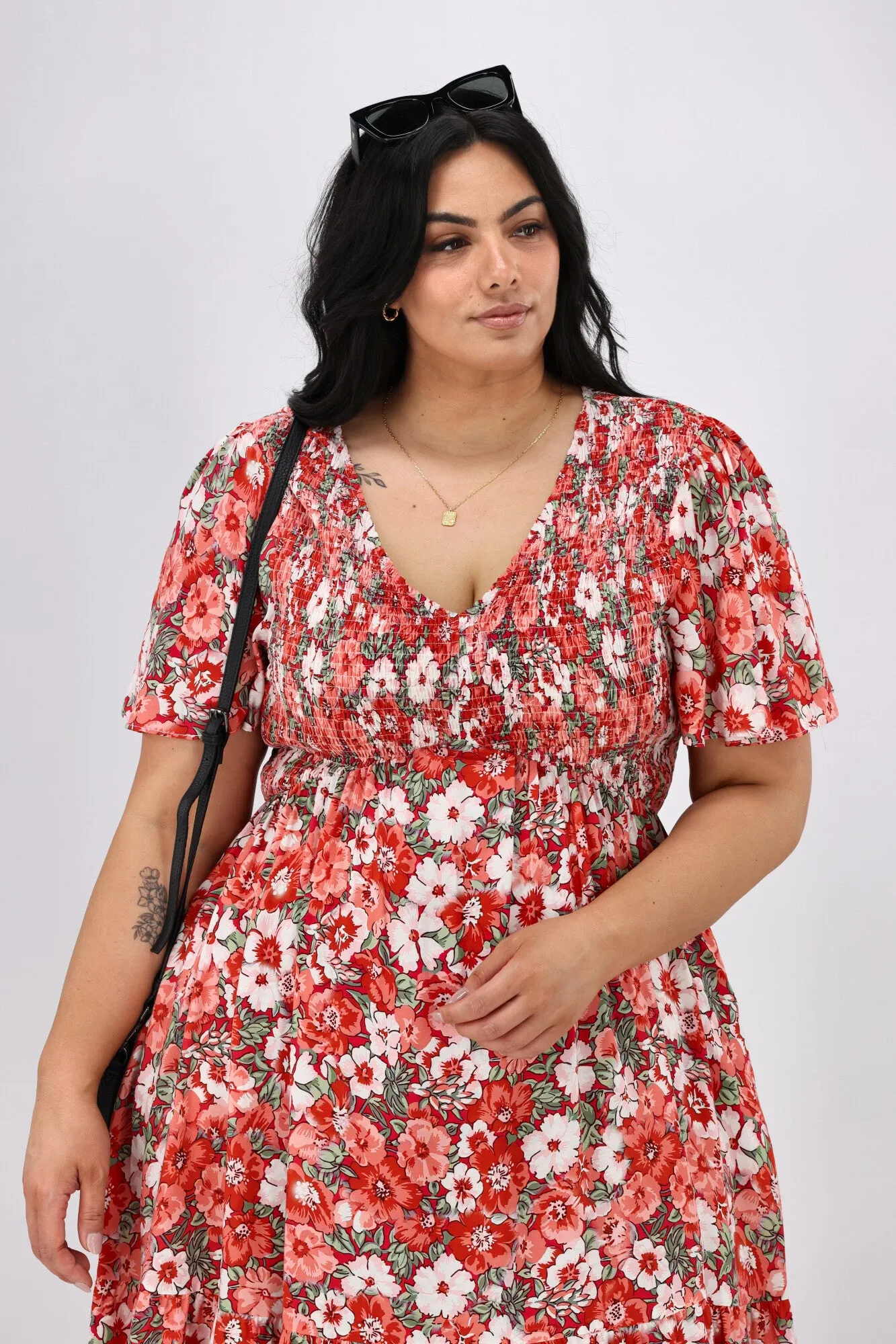 Sunday Boho Sofia Dress Red Floral