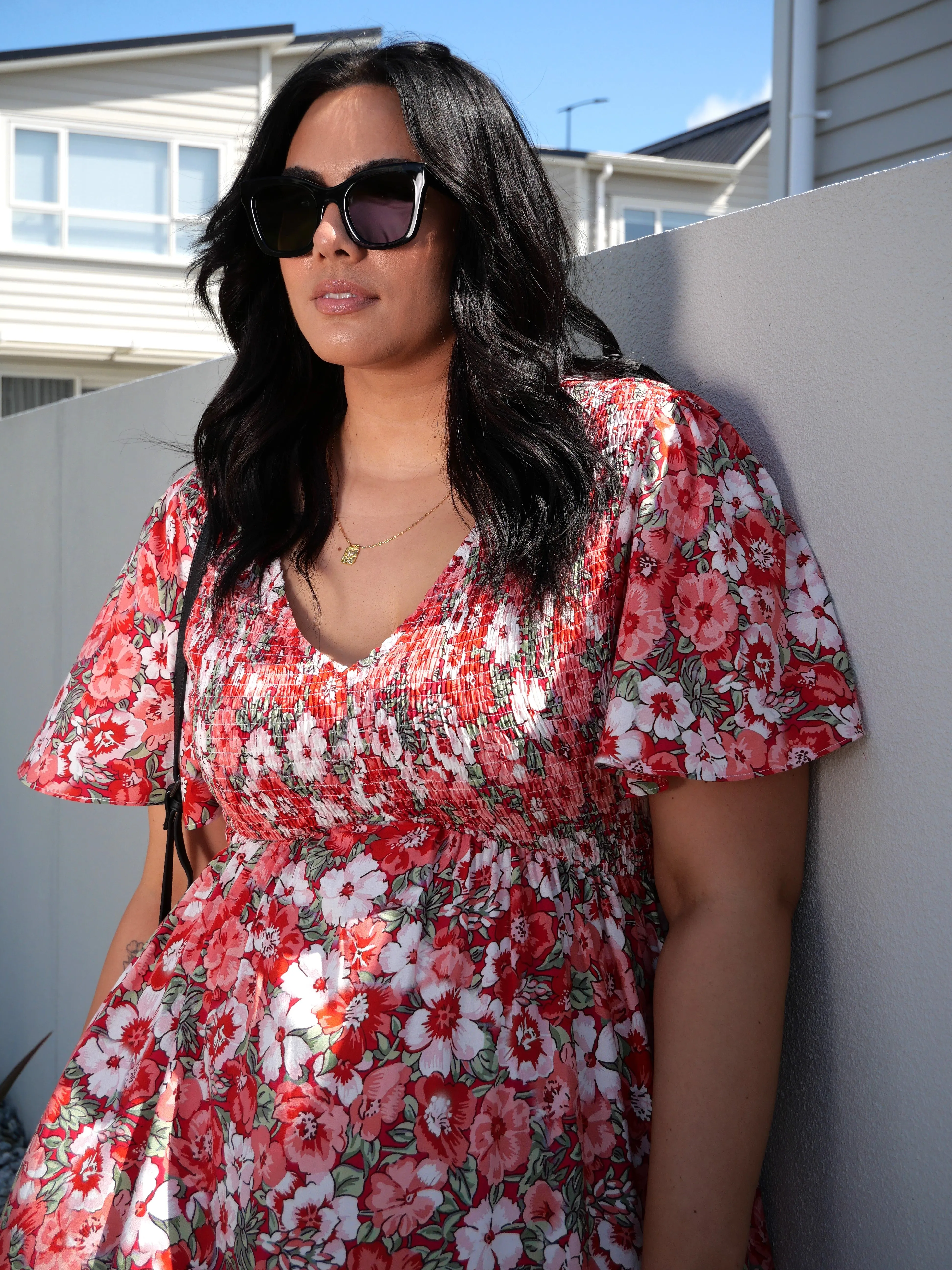 Sunday Boho Sofia Dress Red Floral