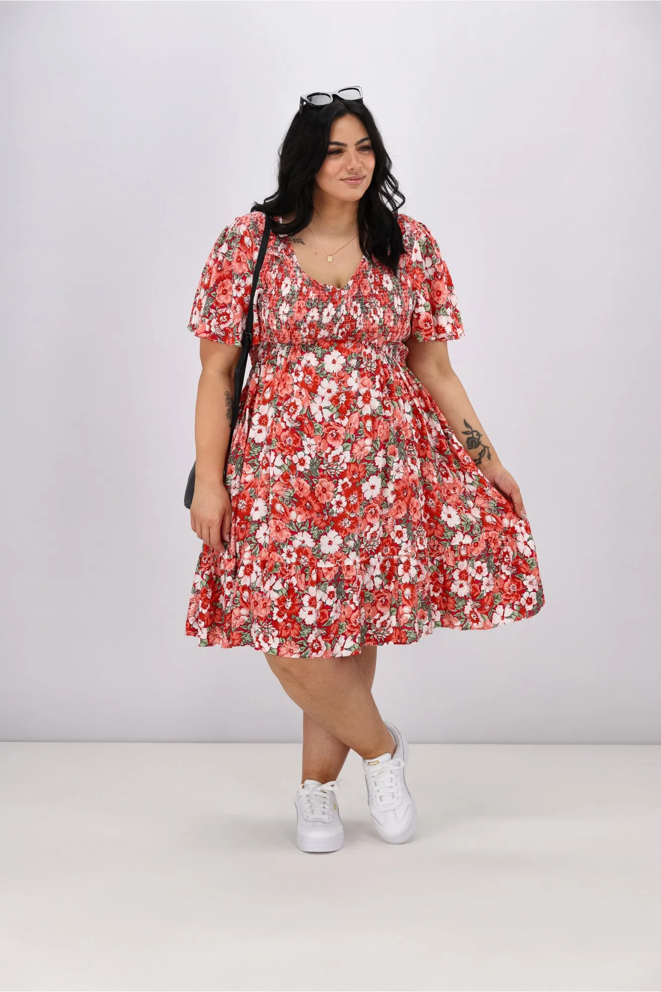 Sunday Boho Sofia Dress Red Floral
