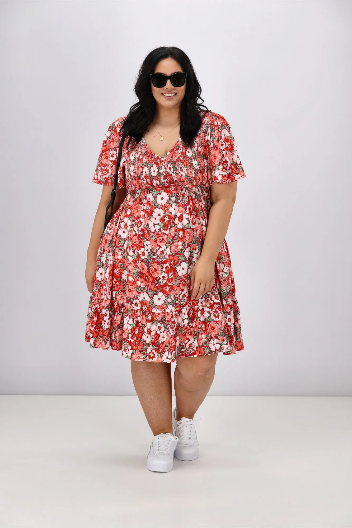 Sunday Boho Sofia Dress Red Floral