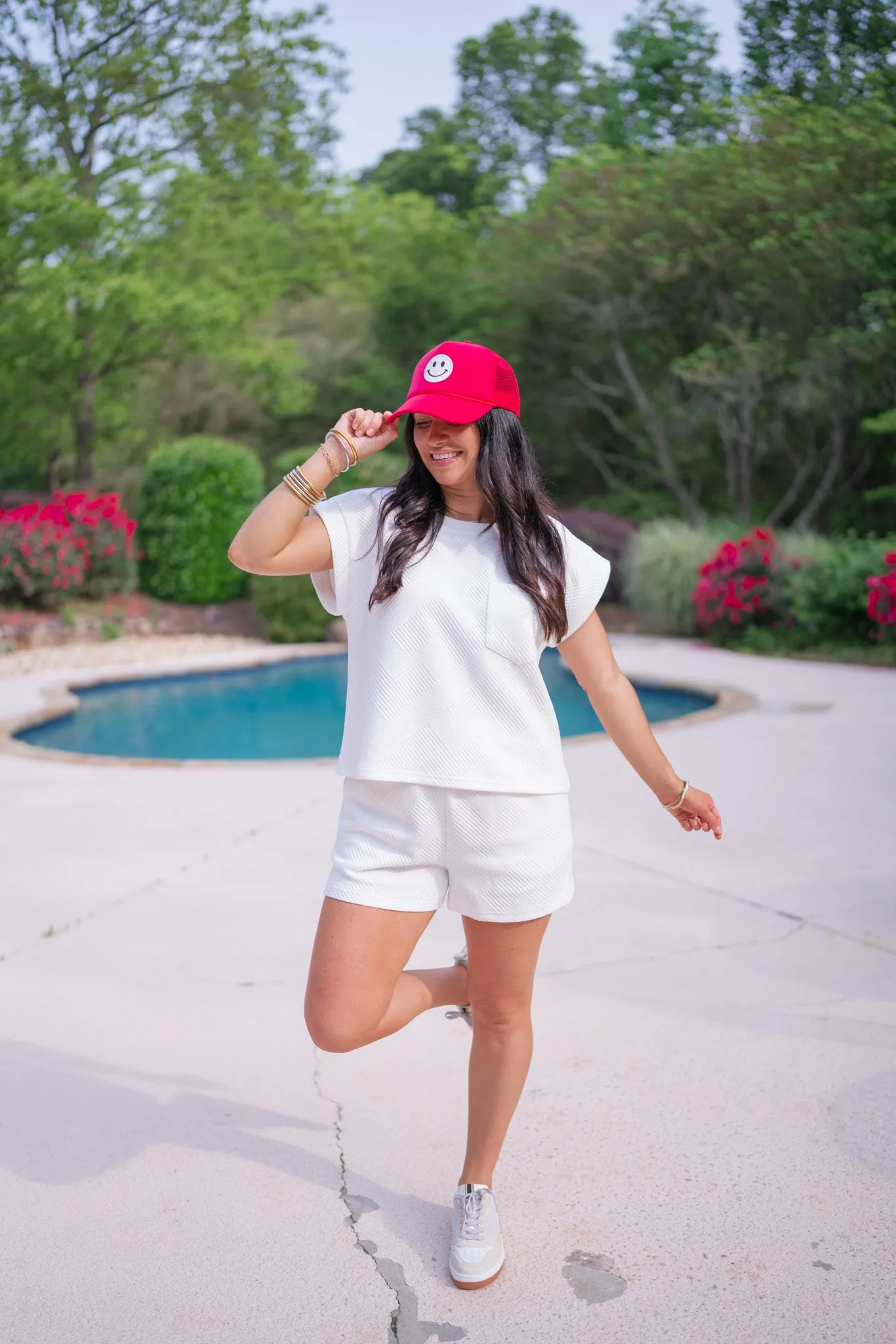 Textured Love Off White Shorts