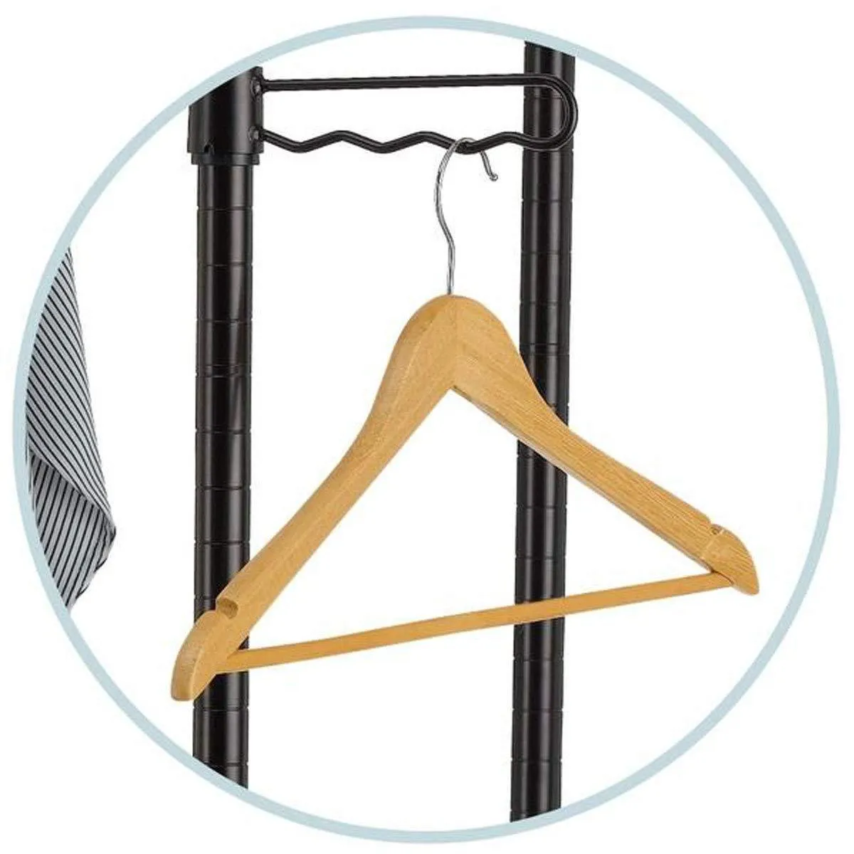 Tidyliving Garmen Heavy Duty Garment Rack, Commercial Grade, Double Rod Rolling Organizer, Adjustable Hanging Clothes Stand