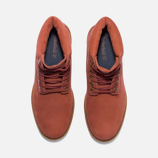 Timberland HERITAGE LACE UP PREMIUM 6 IN WATERPROOF BOOT Men’s -DARK RED NUBUCK