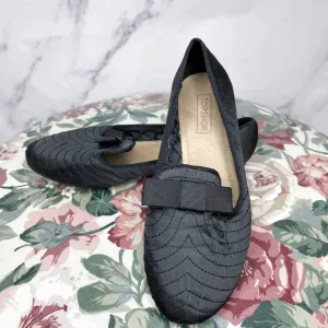 Topshop | Black Silk Stitch Loafers | 37 (6)