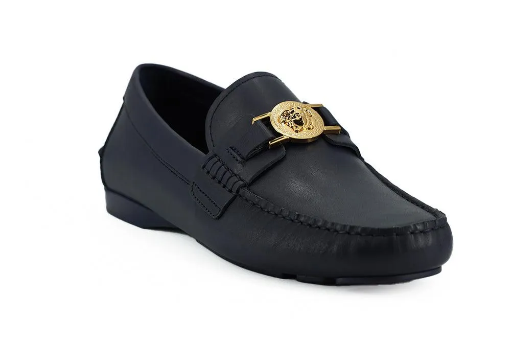 Versace Blå Læder Sko