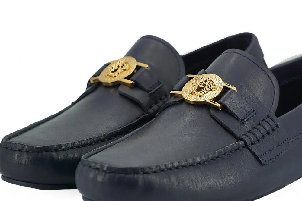 Versace Blå Læder Sko